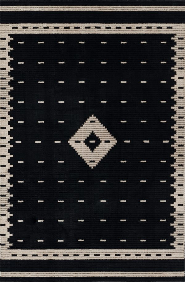 Momeni Noho NO-06 Black Area Rug For Sale