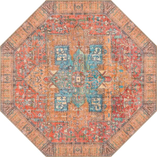 Unique Loom Timeless LEO-RVVL10 Rust Red Area Rug Online Sale