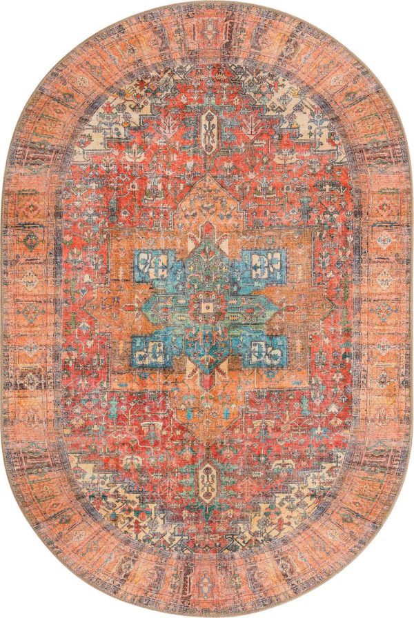 Unique Loom Timeless LEO-RVVL10 Rust Red Area Rug Online Sale