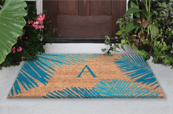 Trans Ocean Dwell 9003 03A Palm Border Blue by Liora Manne Online