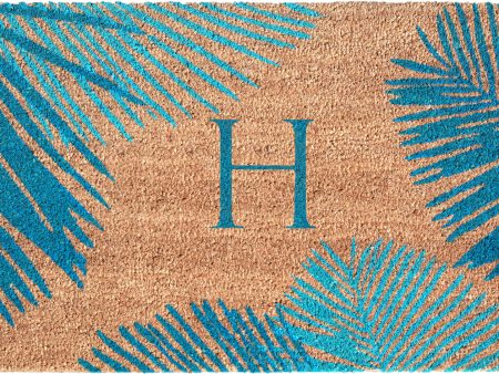 Trans Ocean Dwell 9003 03H Palm Border Blue by Liora Manne Hot on Sale