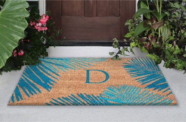 Trans Ocean Dwell 9003 03D Palm Border Blue by Liora Manne Online