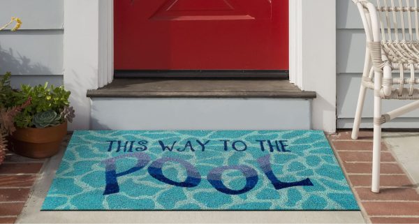 Trans Ocean Natura 2207 03 This Way To The Pool Blue by Liora Manne Fashion