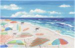 Trans Ocean Illusions 3309 04 Dog Beach Blue by Liora Manne Discount