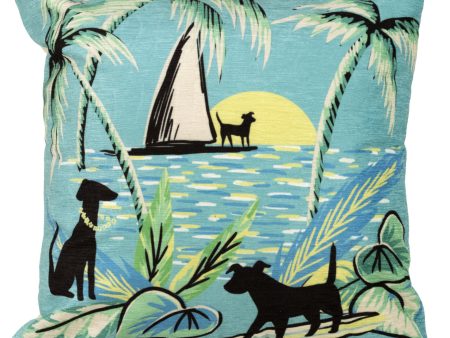 Trans Ocean Illusions 3299 17 Aloha Dogs Blue by Liora Manne For Discount