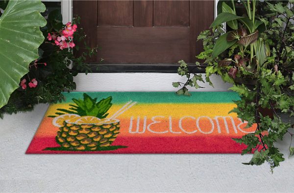 Trans Ocean Natura 2096 24 Welcome Pineapple Red by Liora Manne Discount