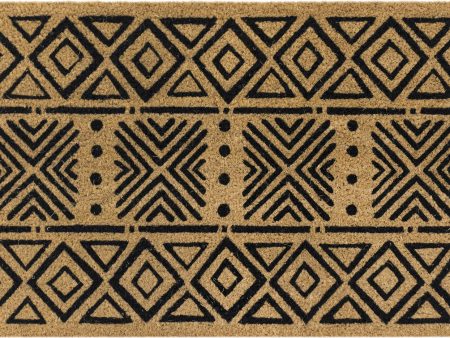 Trans Ocean Natura 2236 48 Mudcloth Black by Liora Manne For Sale