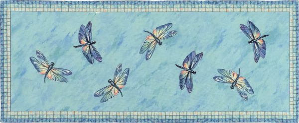 Trans Ocean Illusions 3310 23 Dragonflies Blue by Liora Manne Online now