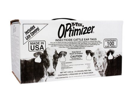 OPtimizer Insecticide Cattle Ear Tags 100 s 1 Count by Y-Tex Cheap