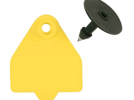 DuFlex Medium Blank Hog Cattle Tags Yellow 25 s 1 Count by Destron Fearing Duflex Hot on Sale