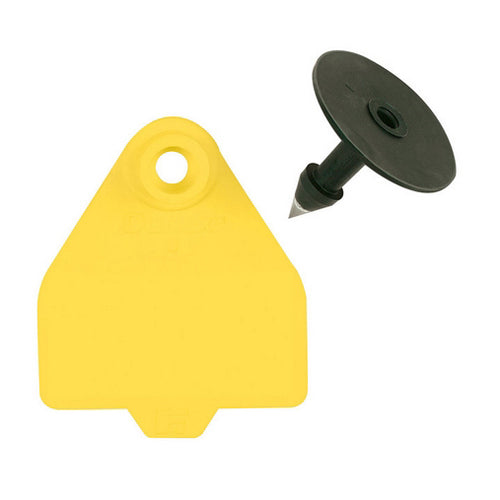 DuFlex Medium Blank Hog Cattle Tags Yellow 25 s 1 Count by Destron Fearing Duflex Hot on Sale